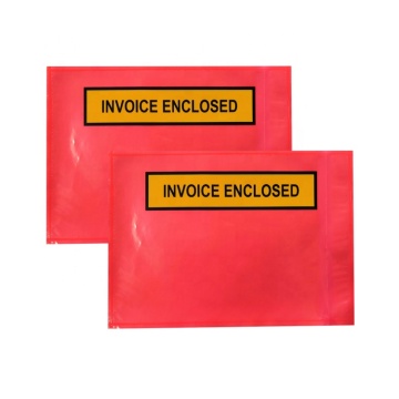 regular size for Invoice enclosed with red film