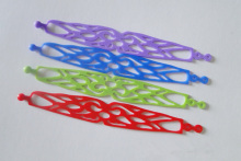 Hollow Silicone Hand Band Colorful Patterns Rubber Bracelet