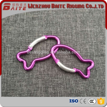 Mutifunctional Fish shaped Key chain Carabiner Aluminum snap hook Hardware Rigging
