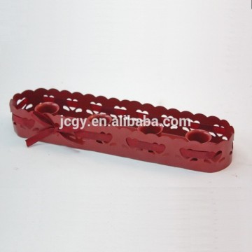 Red color candle holders