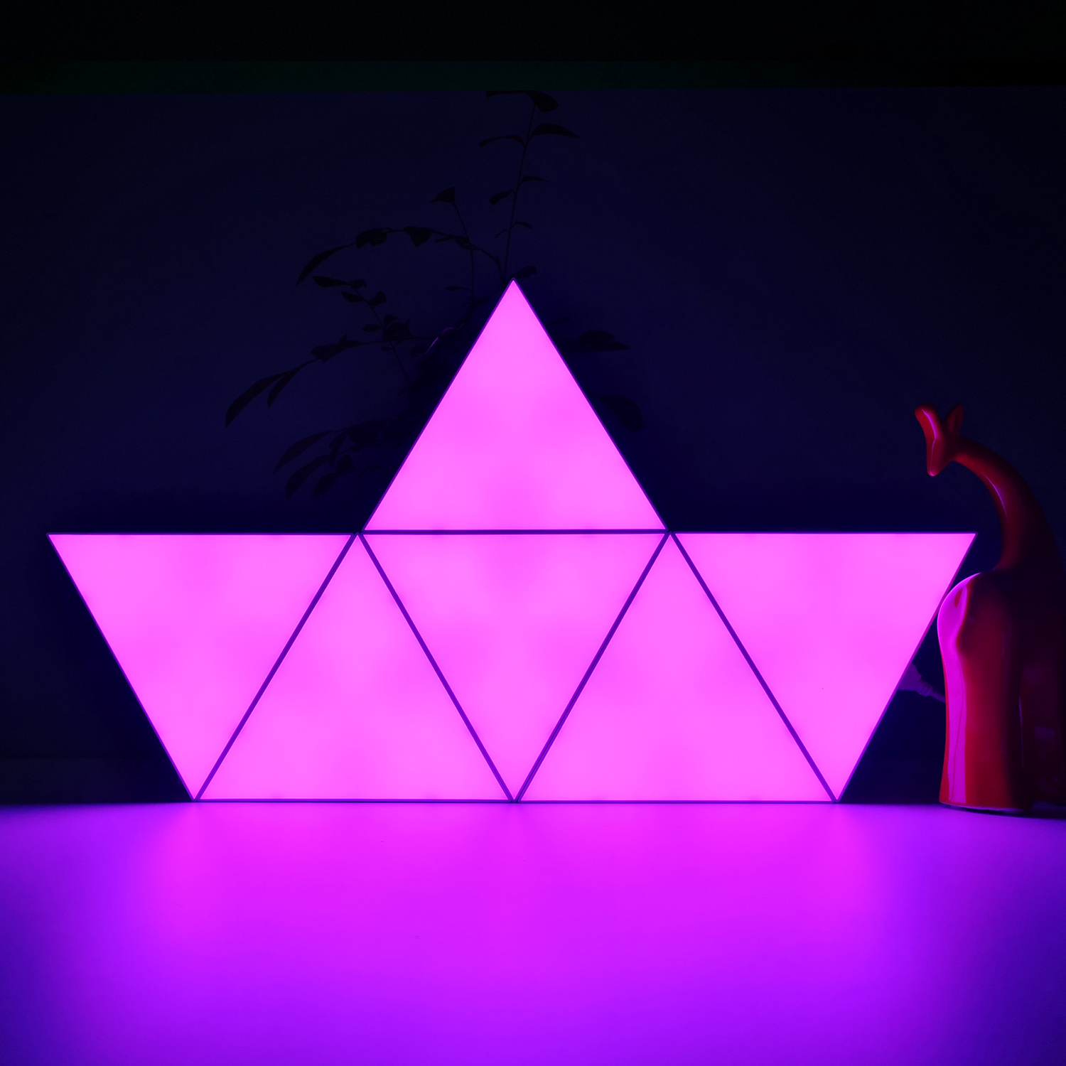 DIY Smart Phone APP Control Dimming RGB Color Triangle Splicing Modular Panels Night Light Lamp for Home Decor