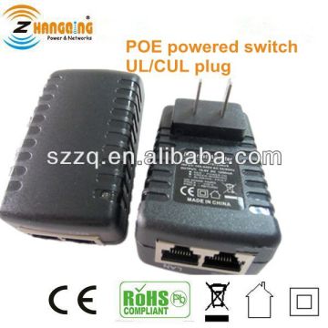 UL plugs 12V 1A power over ethernet adater poe adapter 12v