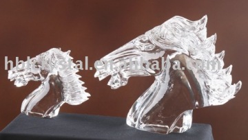 Lively crystal horse head