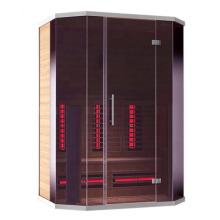 Far infrarouge chauffage en verre rouge 4 personne sauna