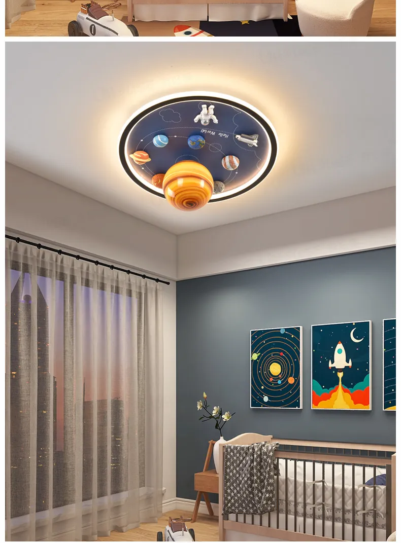 Creative Astronaut LED Ceiling Lamp for Kids′ Spaces