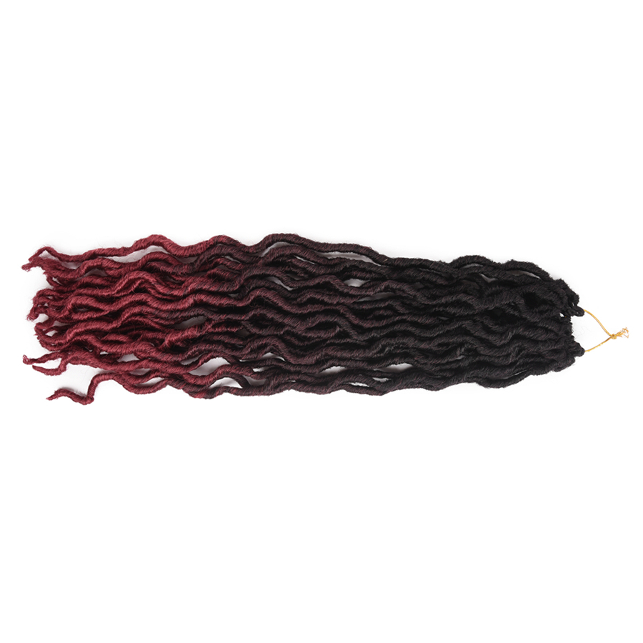 Wholesale Crochet Braiding 100% Synthetic Hair Goddess Ombre Color Faux Locs Extension