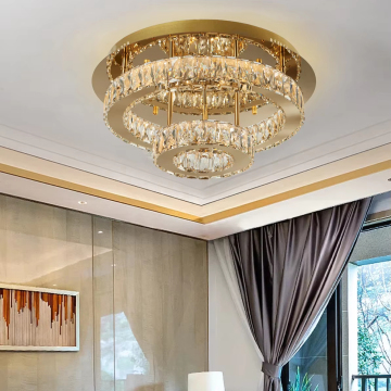 Modern Crystal Ceiling Lights: Luxurious Decor for Living Rooms and Bedrooms
