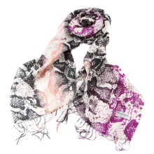 Mod Animal Snake Tasseled Scarves Tudung in Wool
