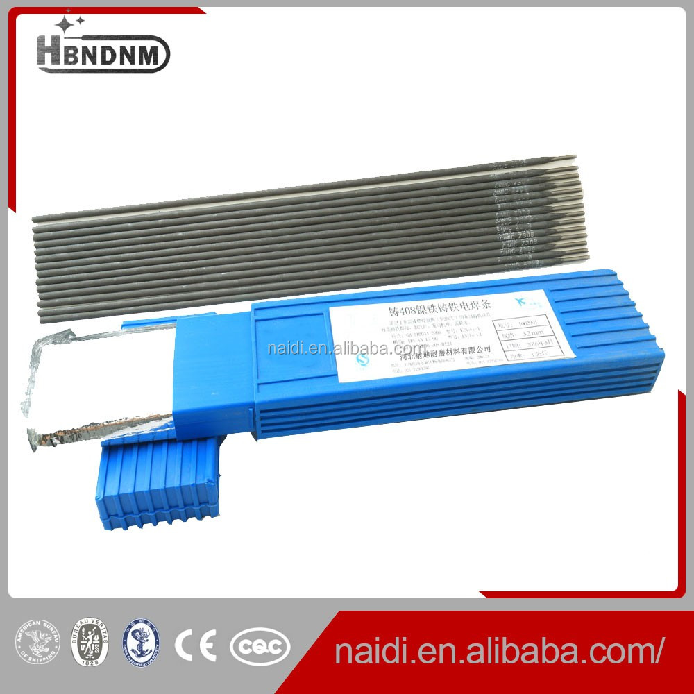 cast iron machinable Z408/AWS A5.15 ENiFe-Cl welding rod electrodes 2.5mm 3.2mm 4.0mm