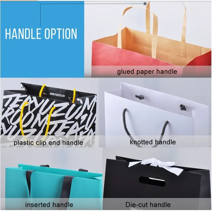 White Luxury Retail Customized Logo Design Paper Promotion Shopping Bag for Present Packaging