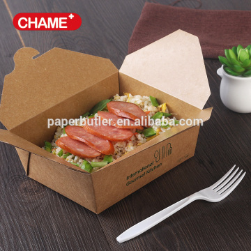 Disposable kraft paper fast food packaging box sushi boxes lunch boxes