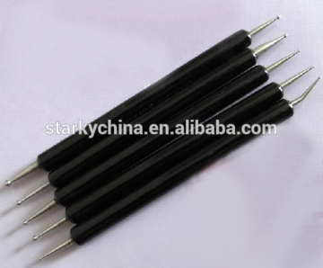 lowest price !!! New Fashion color Acrylic Handle Double End Nail Dotting Tool Kit nail dotting tool kit nail art,