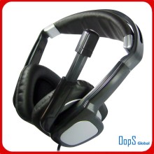 Fashion computer headset with mic,strong headset,leather headset