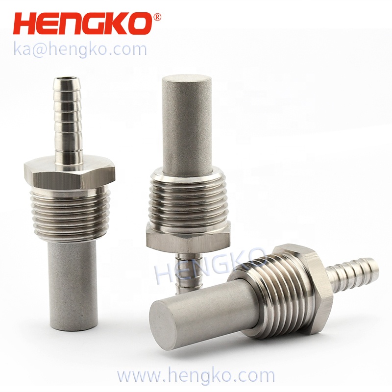 Aeration Stone 0.5 2 Micron Stainless Steel Home Brew Diffusion Stone 1/2" NPT Carbonation Stone 1/4" Barb