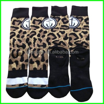 Mens combed cotton fancy patterned tube socks