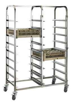 7 Tier Double Rows Stainless Steel Rack Trolley