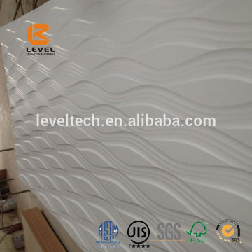 Wood MDF Style 3D Sculpture Wall Panel Embossed Wood Wall Decor Panels