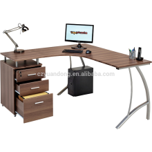 Hot sell Wood board MDF corner office desk with drawer and cabinet