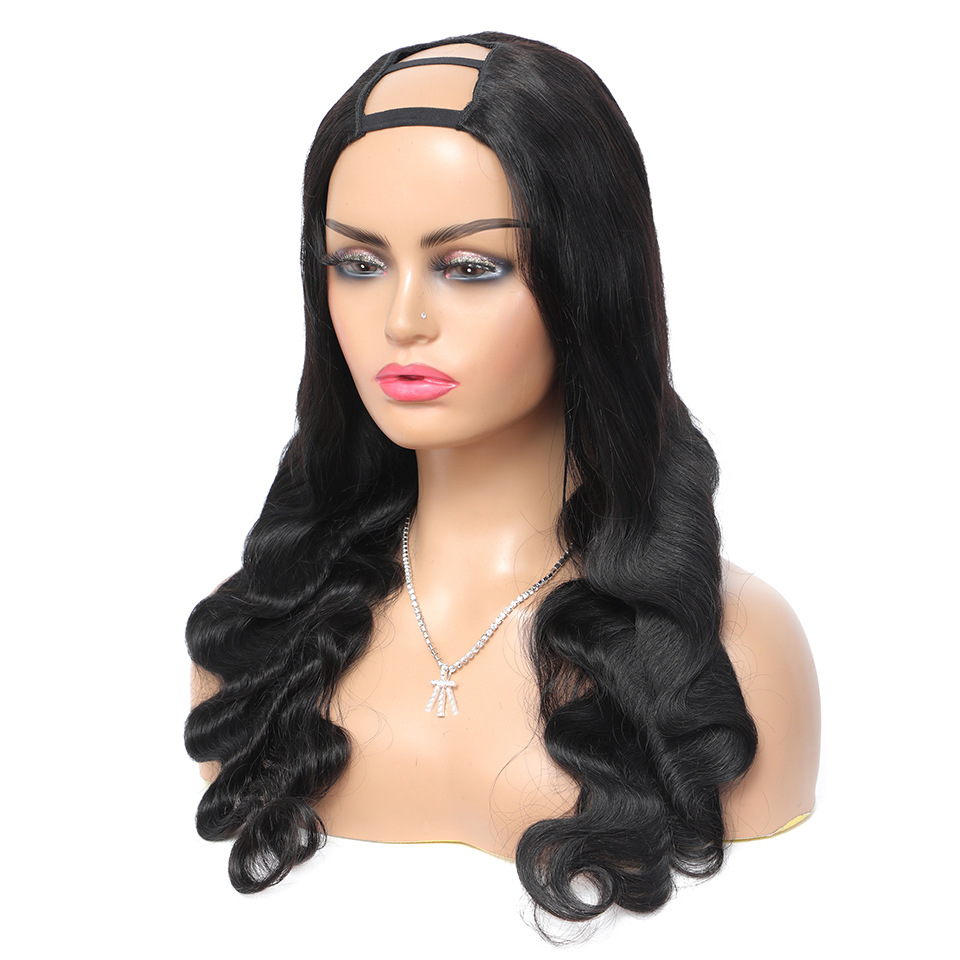 100% Human Hair Clip In U-Part Wigs,12a Mink Human Hair Straight Body Deep Curly,Wholesale Half Wigs Lace For Black Women