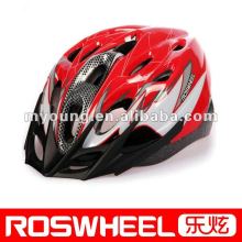 Adult out-mold cycle helmet with flashing LED light