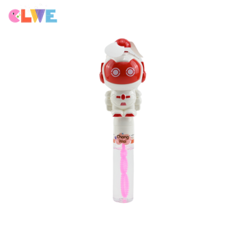 Red robot handheld fan toy