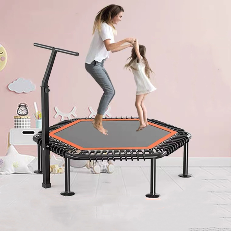 Silent Trampoline With Adjustable Handle Bar 2 Jpg