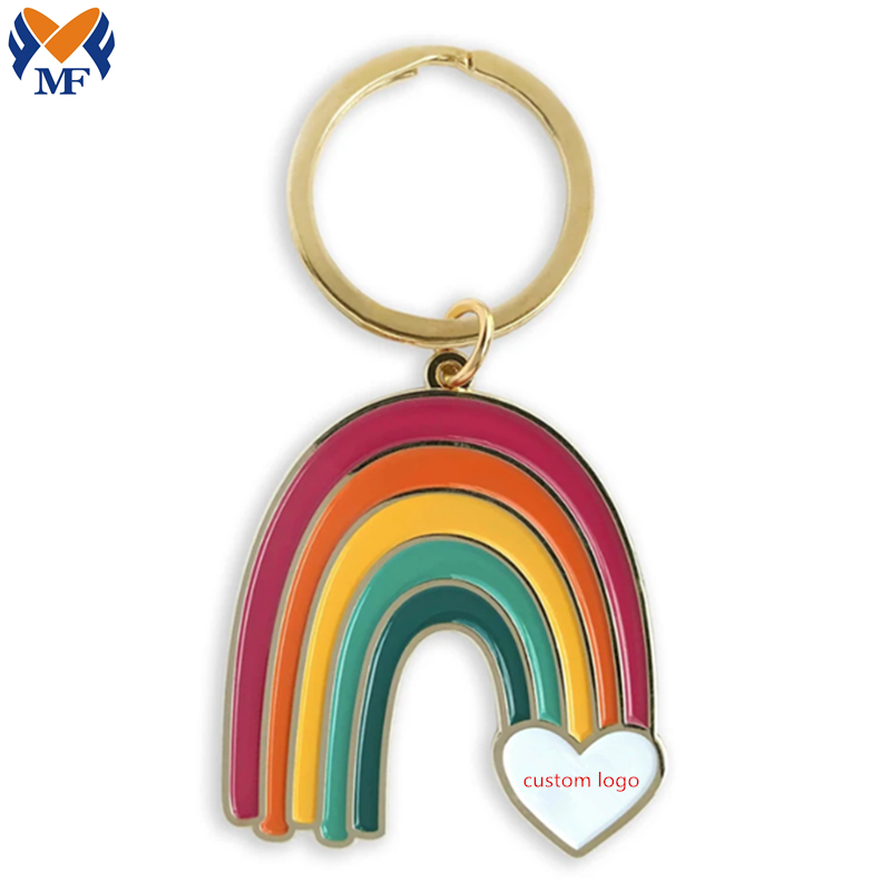 Rainbow Enamel Keychain