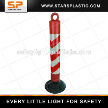 80cm flexible delineator post reflective plastic PE spring warning post with rubber base