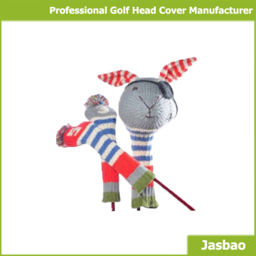 Knitted Animal Golf Head Cover Of Rabbit