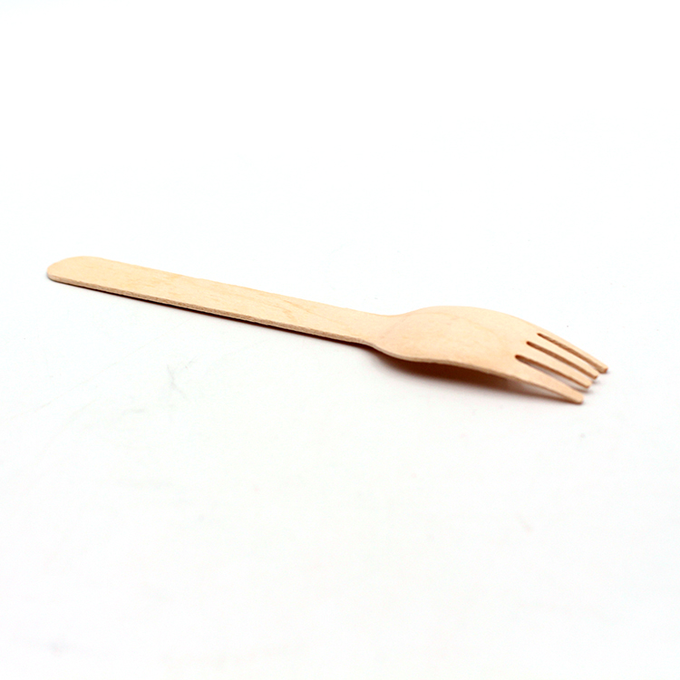 100pcs/bag wholesale food grade wooden fork with custom logo