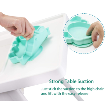 Non Slip Suction Dinosaur Silicone Baby Plates