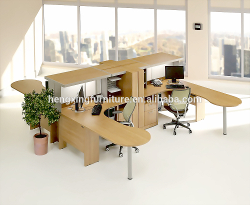 Office Cubicle With File Cabinet Computer Desk workstations Wooden Office Partition (HX-TD193)