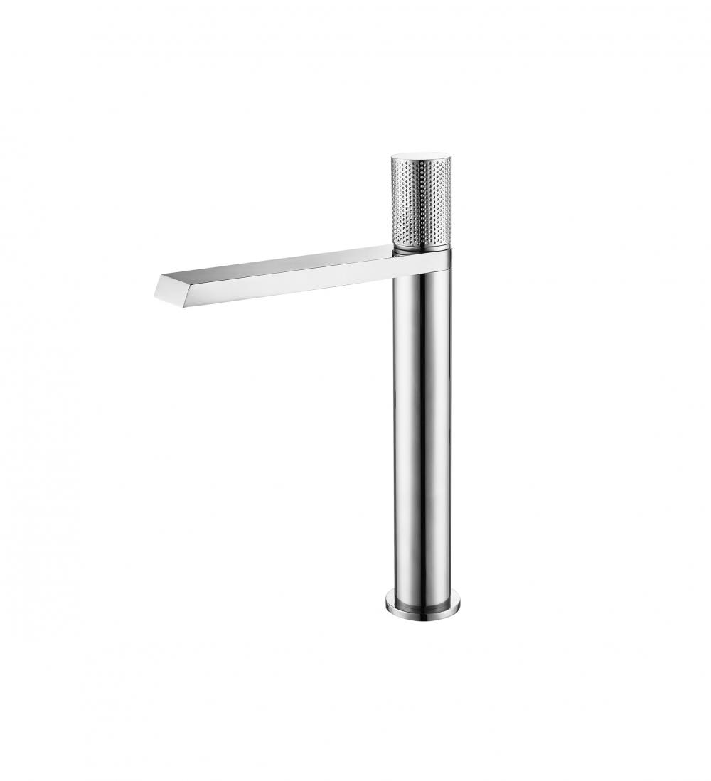 Single Lever Basin Mixer tap with carved handle