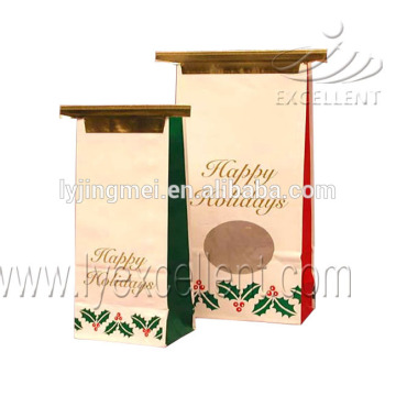 zip top paper bag with transparent window