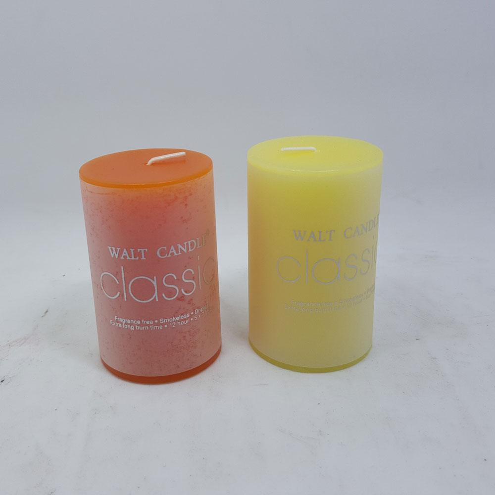   yellow pillar candles