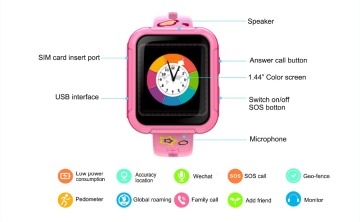 Aaccuracy position GPS watch for student and kids mobile phones unlocked with smart gps tracking system Thinkrace PT16