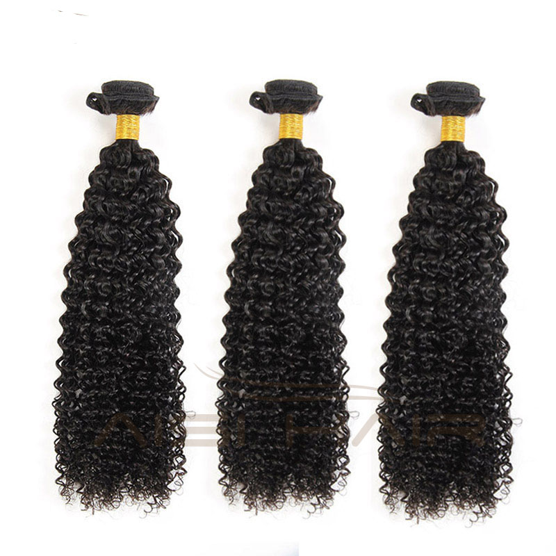 Wholesale Short Kinky Curly Malaysian Human Hair Weave Extension 100% Human Hair Bundles