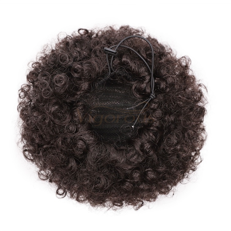 Vigorous Afro Short Kinky Curly Hair Bun Synthetic Puff Drawstring Ponytail Chignon Hair For Black Women (4# Color)