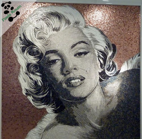 MB PHP63-D monroe art painting handmade glass mosaic bedroom wall mural design mosaic tile picture