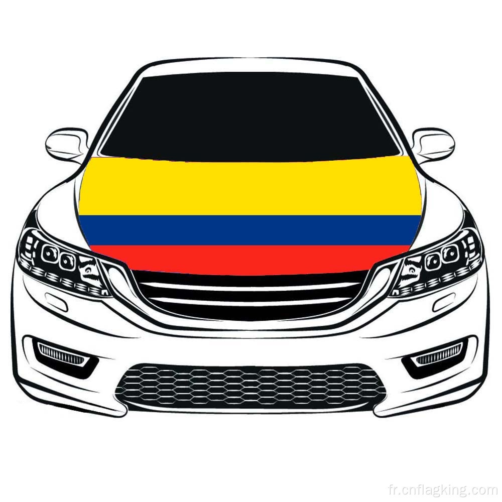 Drapeau de capot de la République de Colombie 3.3X5FT Drapeau de couverture de capot de voiture