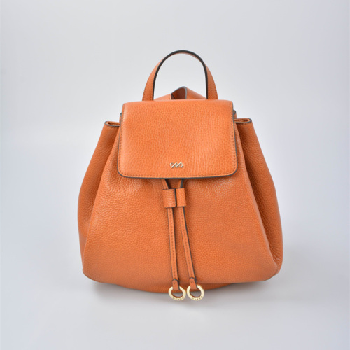 Ladies Soft Leather Backpack with flap closure