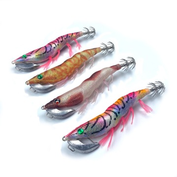 High Quality YO-ZURI Mold Octopus Cuttlefish Lure 13.5cm 24g Wooden Shrimp Egi Jig Bait