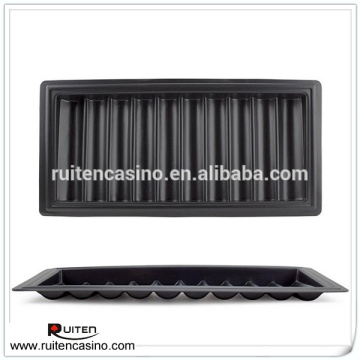 ABS Black Poker Chip Tray Blackjack Dealer Chip Tray