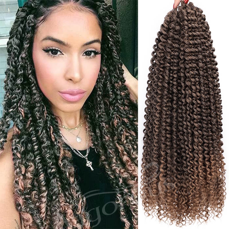 Vigorous 18 Inches 22 Strands/pack Passion Twist Hair Long Ombre Crochet Hair Synthetic Pre looped Fluffy Twists Braiding Hair