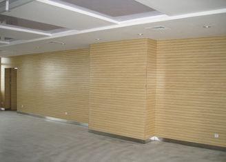 Decorative Wooden Grooved Acoustic Panel , 2440 * 128 * 15m