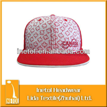 fantastic design pattern embroidered flatbill snapback cap