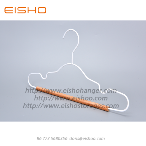 EISHO New Child Metal Hangers With Wood Bar