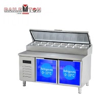 Customizable 1.5m Salad Prep Table: Refrigerated Salad Bar Showcase