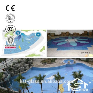 The underwater world dolphins Mosaic glass Mosaic tiles