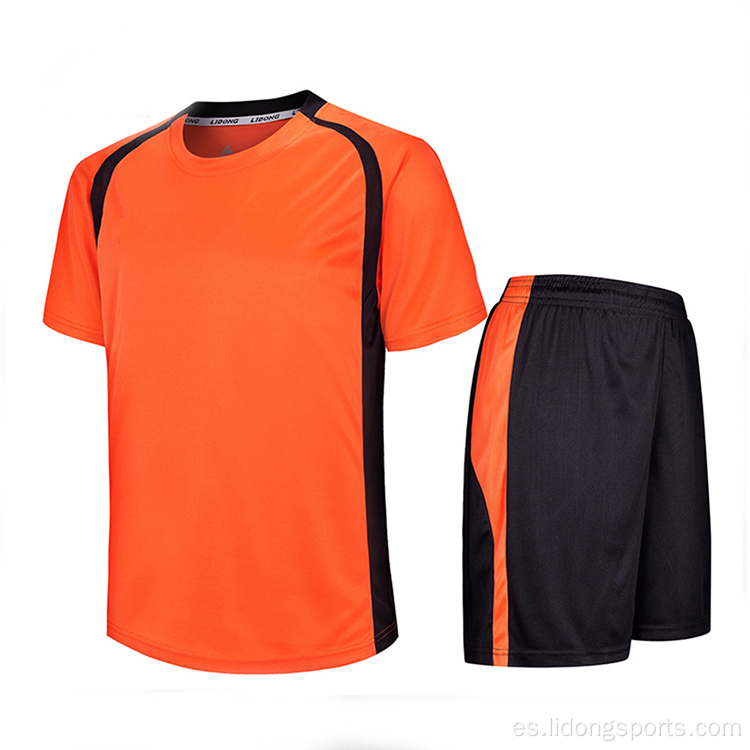 Nuevo modelo Red Black Soccer Jersey Set